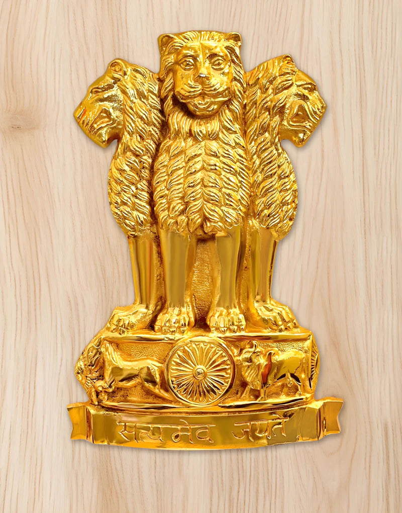 Emblem Ashoka Stambh Frame Showpiece for Home & Office Decor (Height: 27 inches) Craft Detail