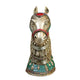 Aona brass horse head statue with a golden finish