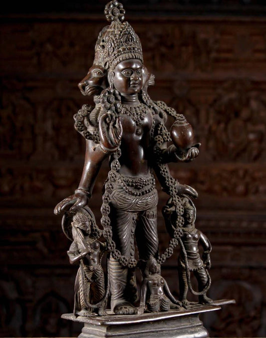 Brass Vaikuntha Vishnu Statue (Height 26 inches)