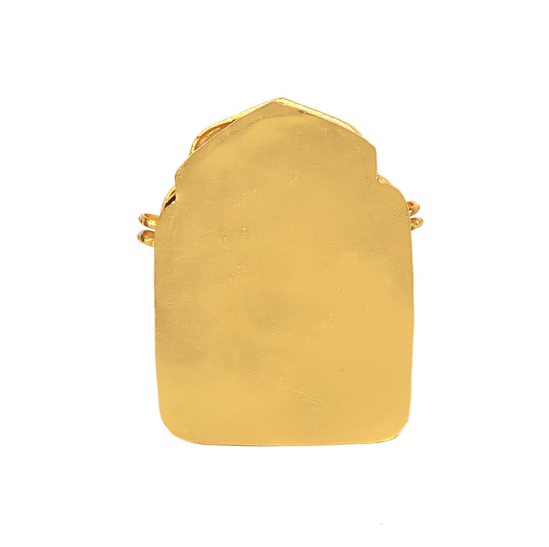 Metal Tibetan Buddhist Large Gau Box (Height 4 Inch)