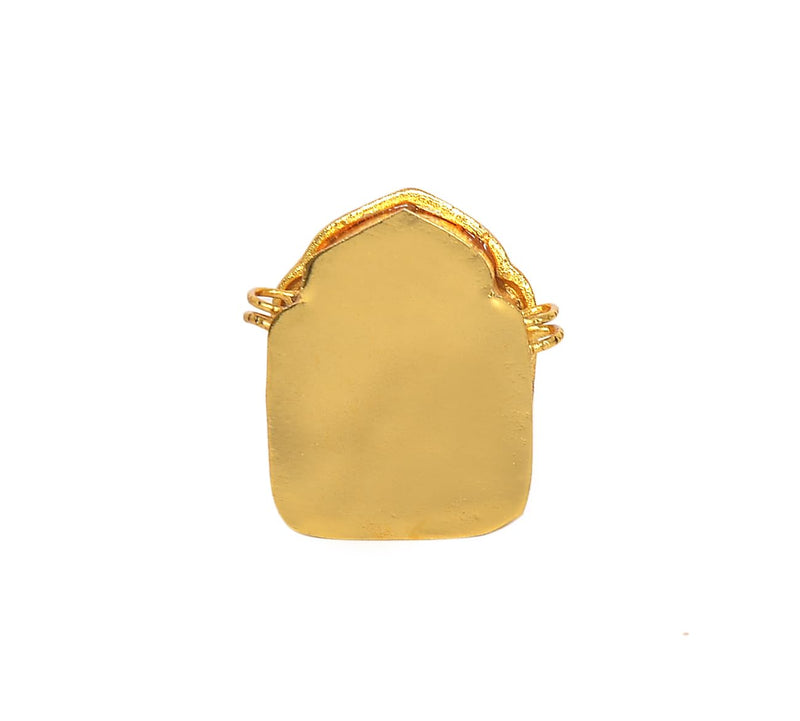 Metal Tibetan Buddhist Small Gau Box (Height 2 Inch)