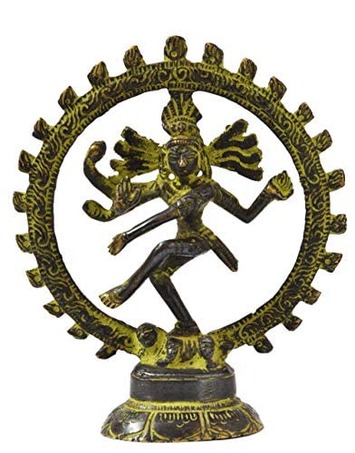 Brass Natraj Natraja Statue Idol, Height : 7 inch Craft Detail