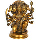 Brass Panchmukhi Hanuman Statue (Height 11")