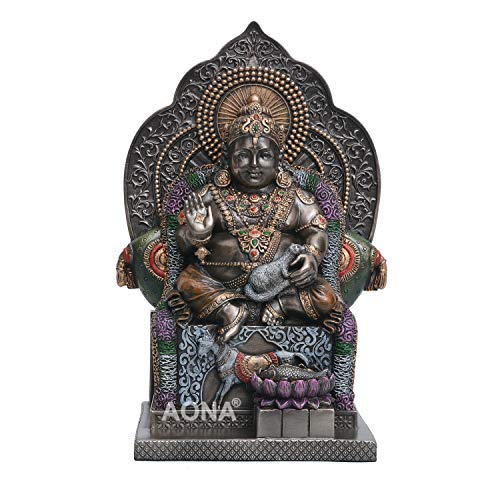 Resin Lord Kuber Idol - Bring Wealth & Good Luck (Height- 5.5 inches))