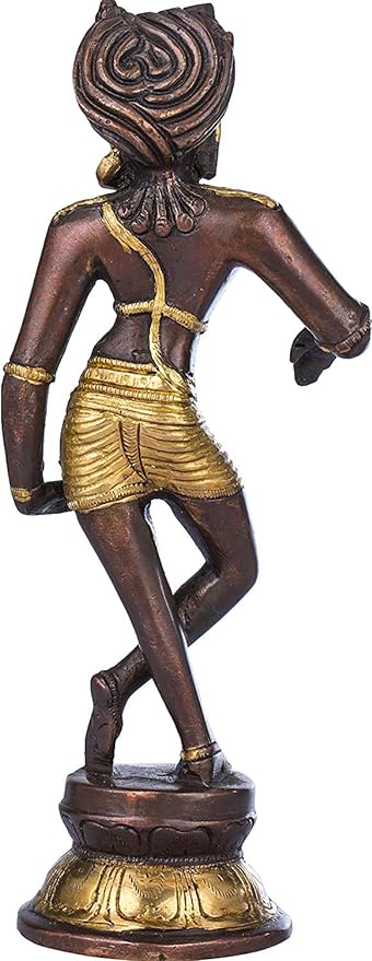 Brass Varishavahana Shiva, Height: 8.3 Inch Study Setting
