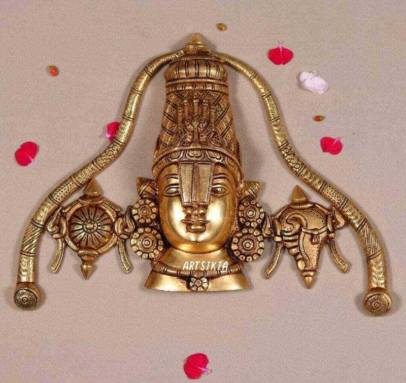 Brass Shree Venkateswara Sculpture (Height: 12 Inches)
