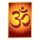 Om Poster Gold Foil Plated (Length 18 Inch X Width 12 Inch)