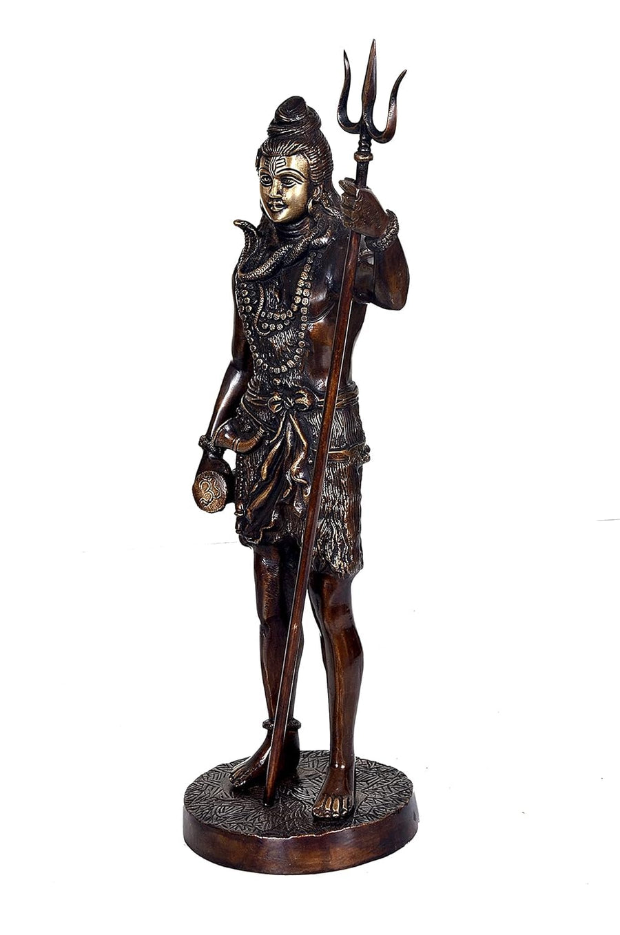 Brass Standing Shiva Idol (Height :19 Inches) Craft Detail