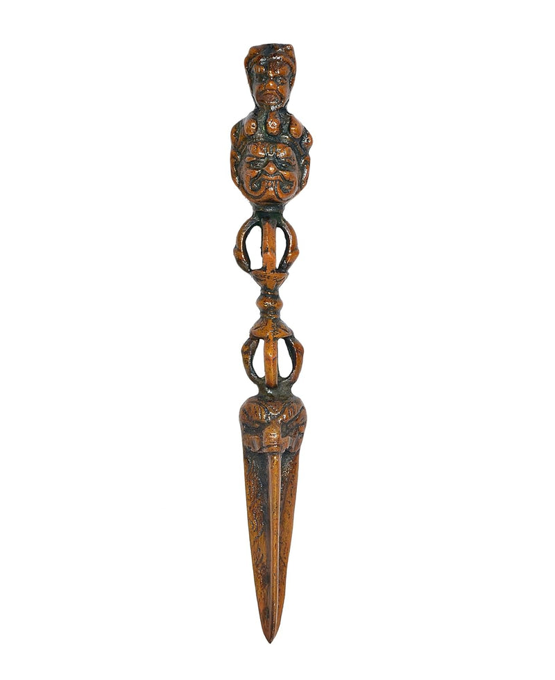 Brass Tibetan Handmade Dorje Vajra Furba Phurpa Dagger Adjustable Pendants (Height: 8 inch) (Multicolor 3)
