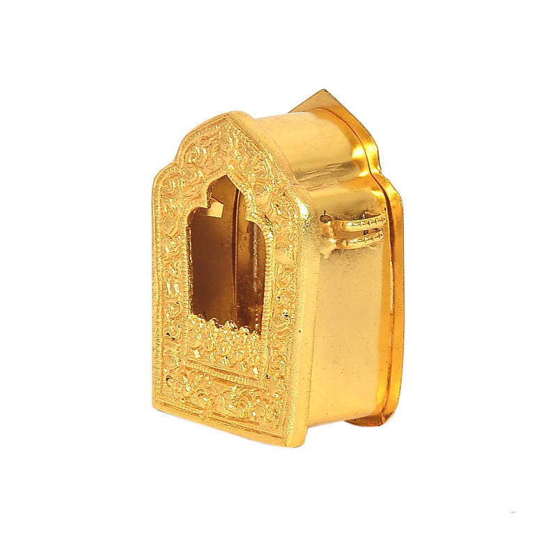 Metal Tibetan Buddhist Medium Gau Box (Height 3 Inch)