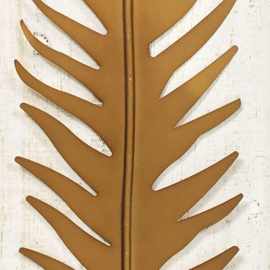 Iron Leaf in Wooden Frame Showpiece for Home Decor (Height: 31.5 Inches) Craft Detail