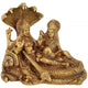 Brass Bhagwan Vishnu Lakshmi with On Sheshnag Statue (Height: 6 Inches)