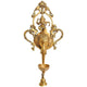 Brass Dancing Ganesha Wall Hanging Lamp with Bell and Kirtimukha, Height: 16.5"