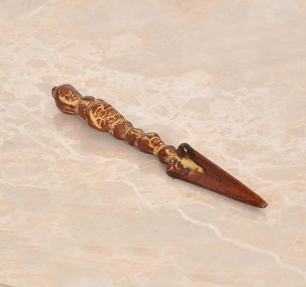 Brass Tibetan Handmade Dorje Vajra Furba Phurpa Dagger Adjustable Pendants (Height: 6 inch) Mandir Setting