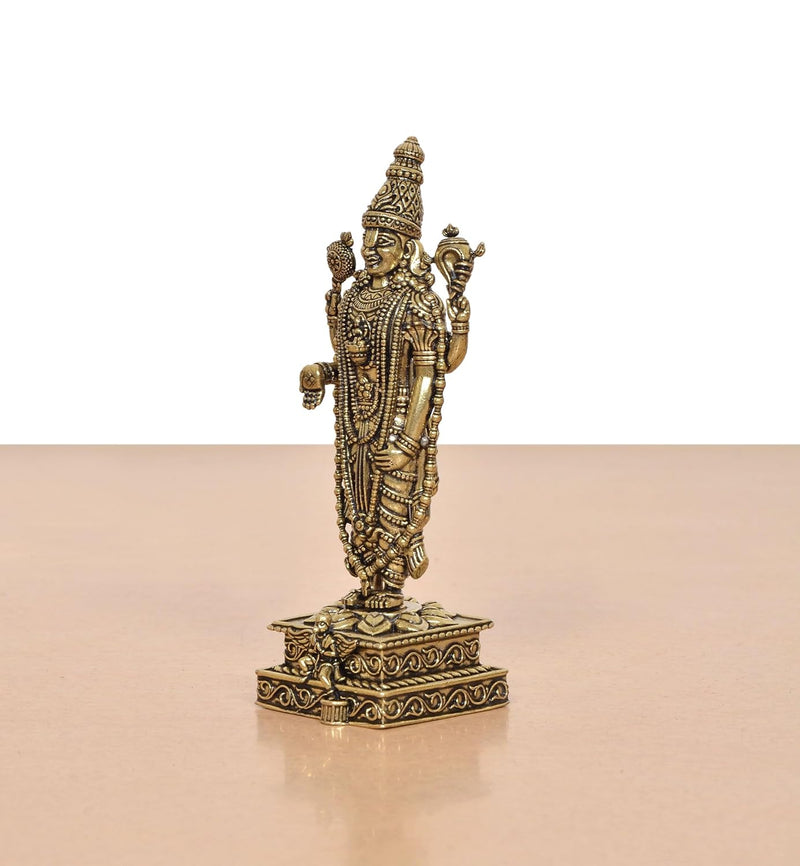 Bronze Standing Lord Tirupati Bala Ji Idol (Height 4 Inch)
