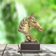 Polyresin Horse Head with Wooden Base (Height: 8.5 Inch)