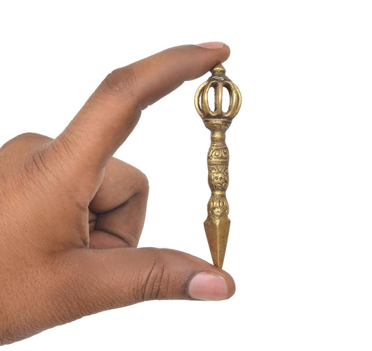 Brass Dorje Vajra Furba (Height: 3.5 inch)