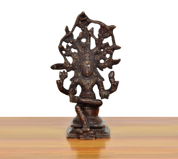 Brass Dakshinamurti Shiva Murti (Height 6.5 Inch) Study Setting