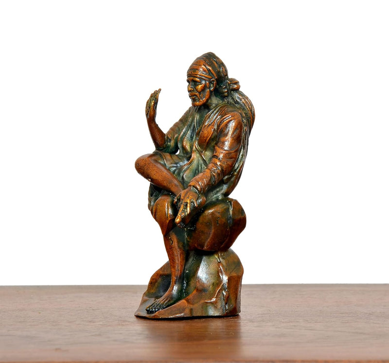 Fine Brass Shirdi Sai Baba Statue (Height: 4 Inch)