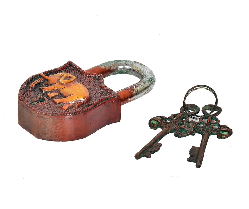 Brass Elephant Door Lock (Height : 4.5 inch)