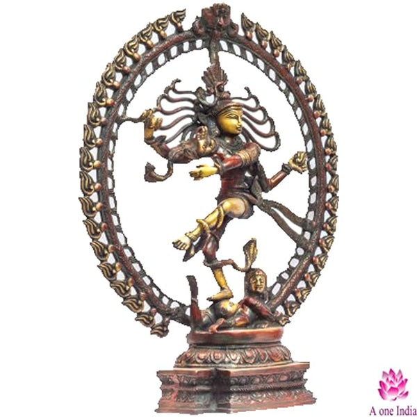 Brass Nataraja Statue (Height: 21 inches) Entryway Setting