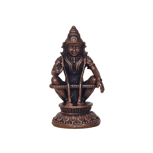 Copper Ayyappan Statue (Height 2 Inch)