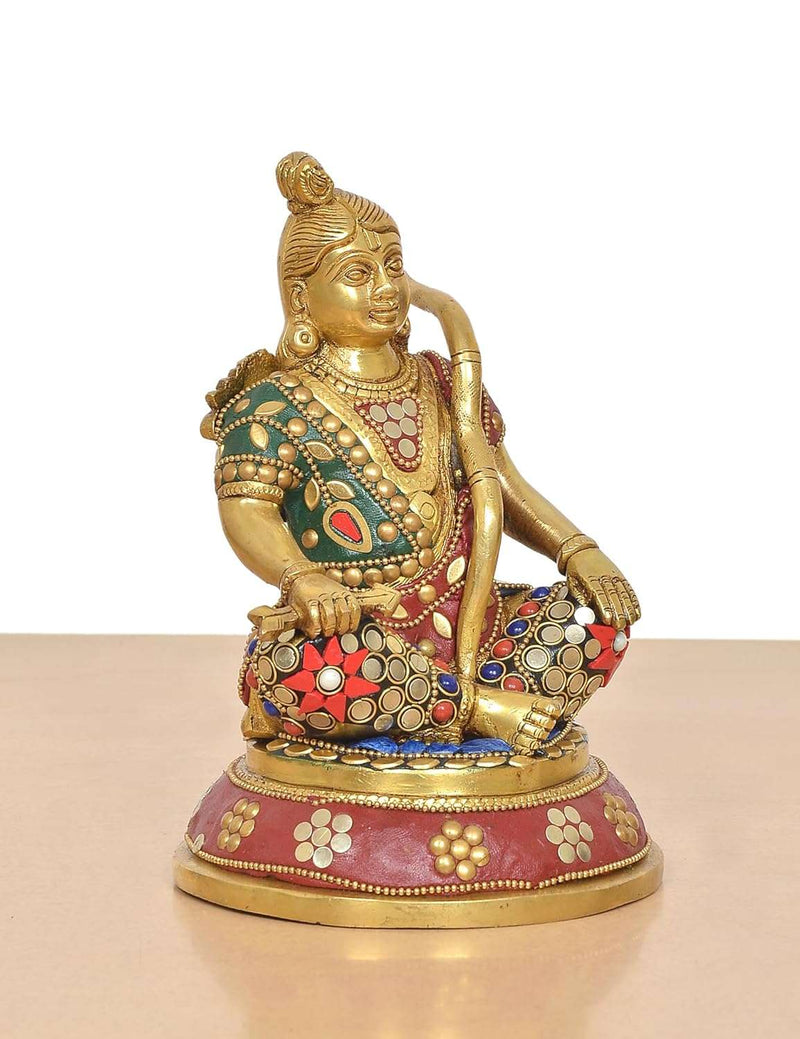 Brass Lord Ram Lala Sitting Statue (Height : 7 inch)