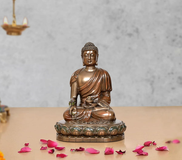 Resin Meditation Buddha Statue (Height: 5 Inch) Mandir Setting