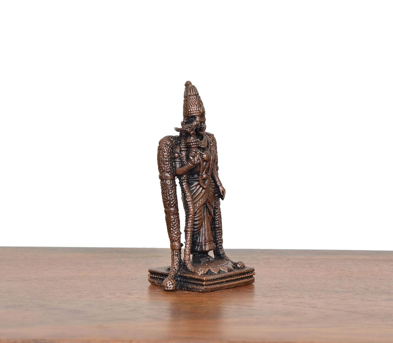 Copper Madurai Meenakshi Idols (Height: 3 Inch)