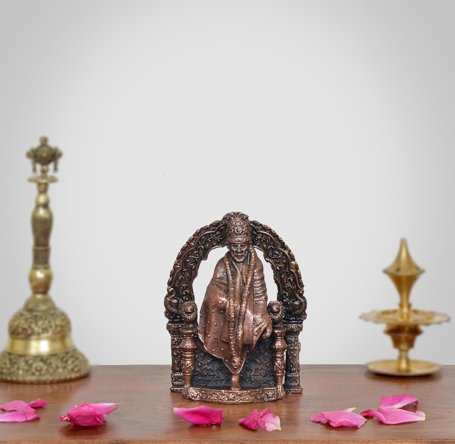 Copper Shirdi Sai Baba Idol (Height: 3 Inch)
