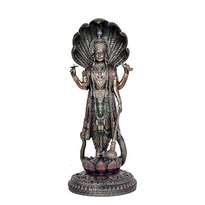 Resin Lord Vishnu Figurine (Height 12 Inches) Craft Detail