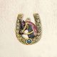 Metal Horse Shoe Wall Hanging Nazar Battu Evil Eye Protection (Height: 3.5 Inch)