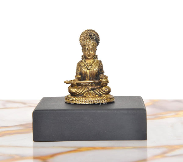Panchaloha Maa Annapurna Devi Idol (Height:1.75 Inch) Study Setting