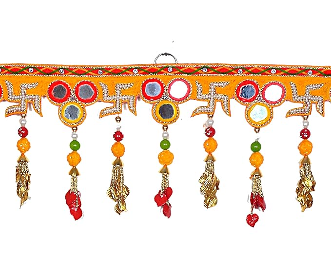 Handmade Hanging Bandanwar Toran Diwali Decoration Item for Home Door Wall Decor Length 39 inches
