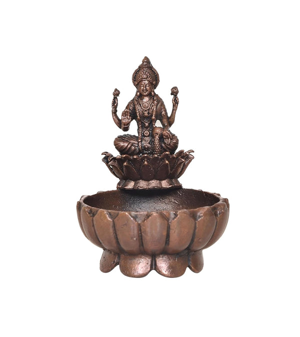 Copper Lakshmi Maa Urli Bowl for Ganga Jaal (Height 3 Inch) Entryway Setting