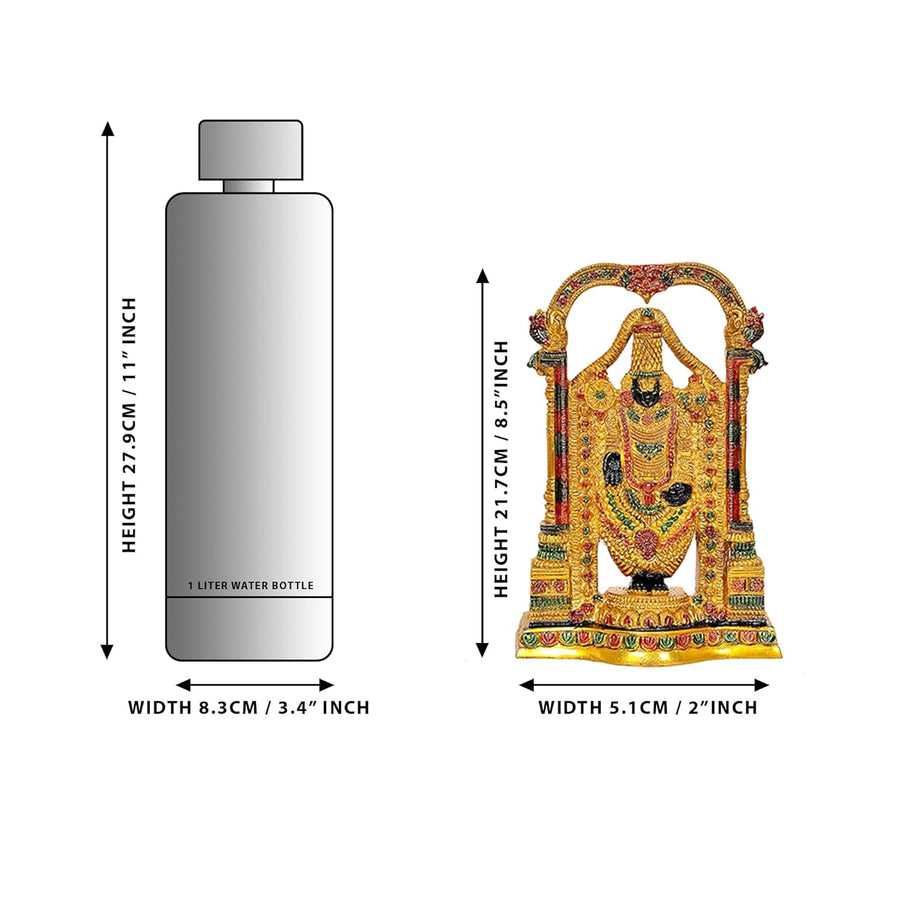 Brass Venkateshwara Idol (Height :8.5 inch) (Light) Craft Detail
