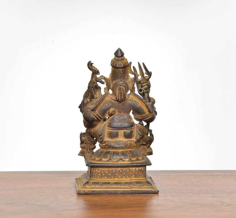Copper Shiv Parivar Statue (Height 4 Inch)