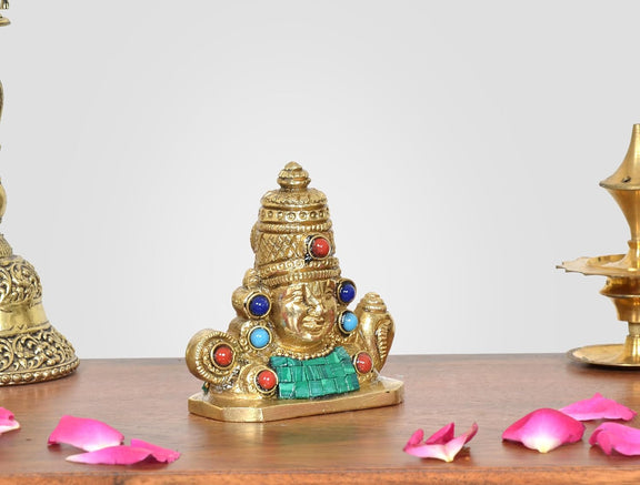 AONA Brass Tirupati Bala Ji Idol with Shankh Chakra