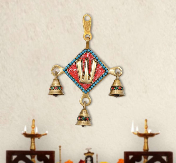 Brass Wall Hanging Balaji Idol (Height: 8 Inch) (Multicolor 1) Mandir Setting
