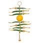 White Metal Nimbu Mirchi Nazar Battu Evil Eye Protector Hanging (Height 8 Inch)
