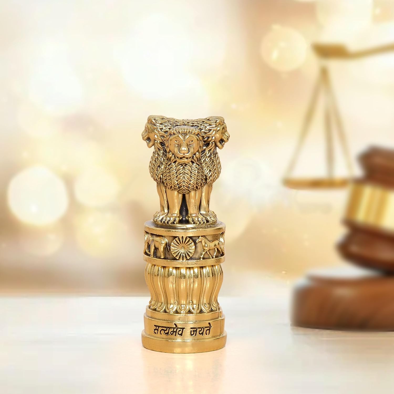 AONA Bronze Brass Ashoka Stambh State Emblem ashoka pillar asoka