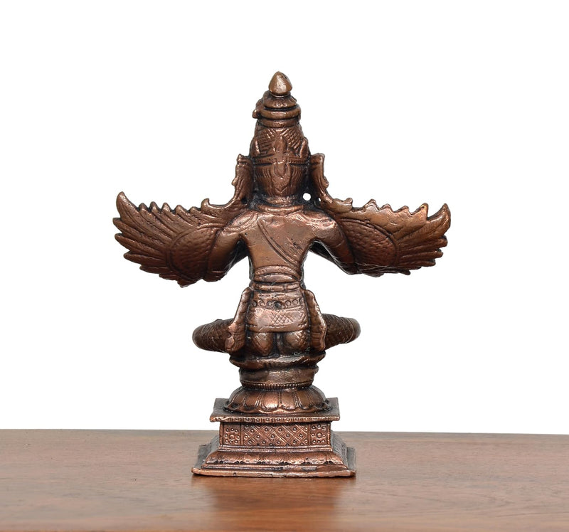 Copper Standing Garun Bhagwan Idol (Height 5 Inch)