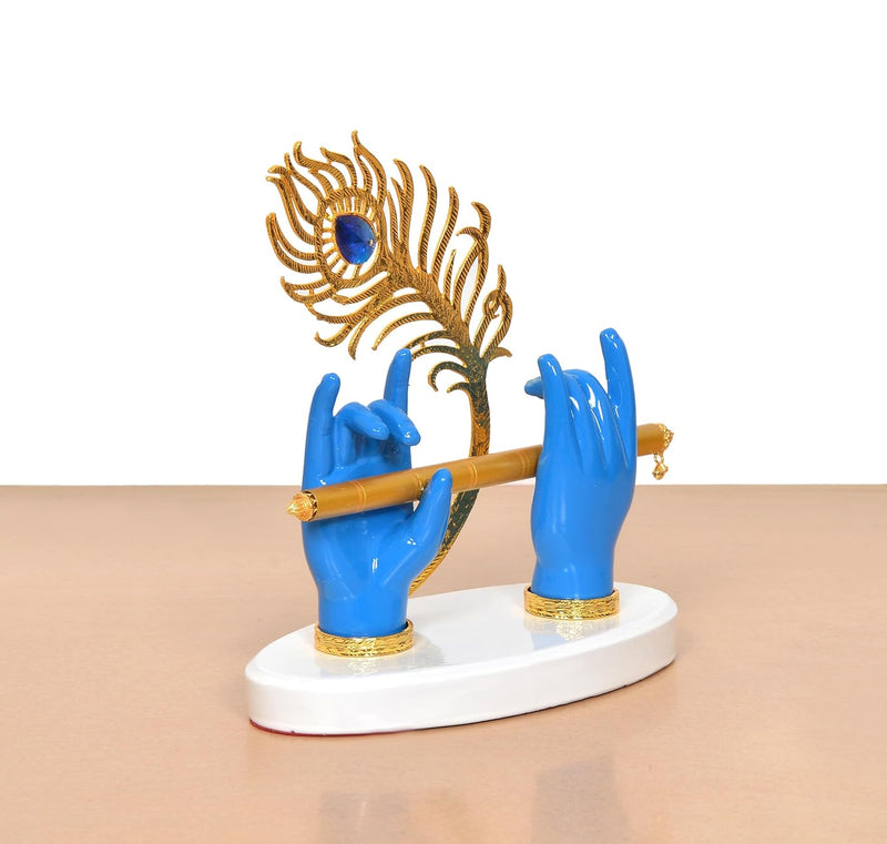 Resin Krishna Ji Hands with Flute Figurine (Height: 7 Inch)