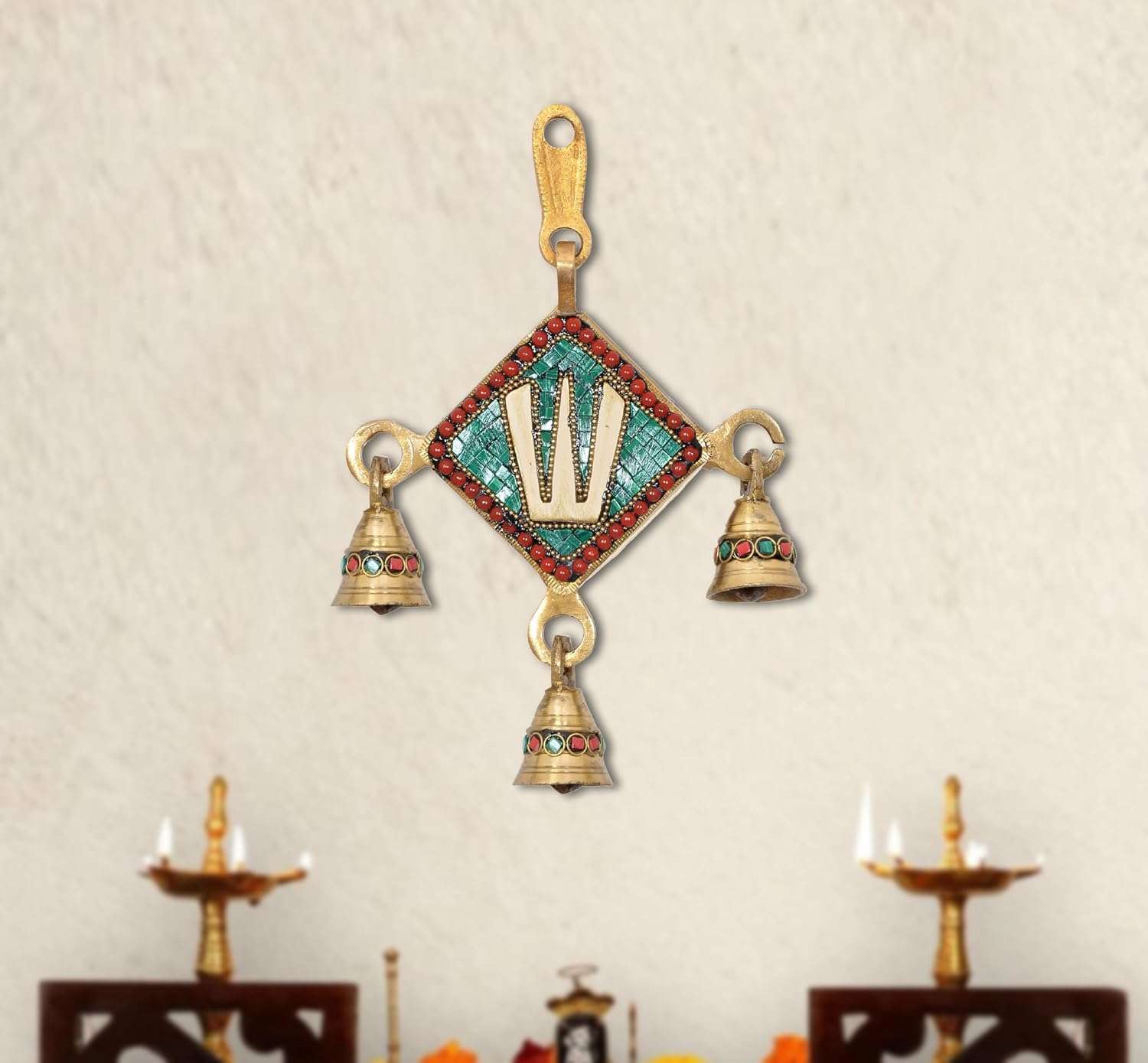 Brass Wall Hanging Balaji Idol (Height: 8 Inch) (Multicolor 2)
