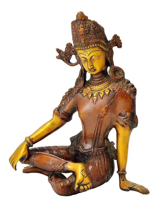 Brass Lord Indra Idol, Height : 9.5 inches