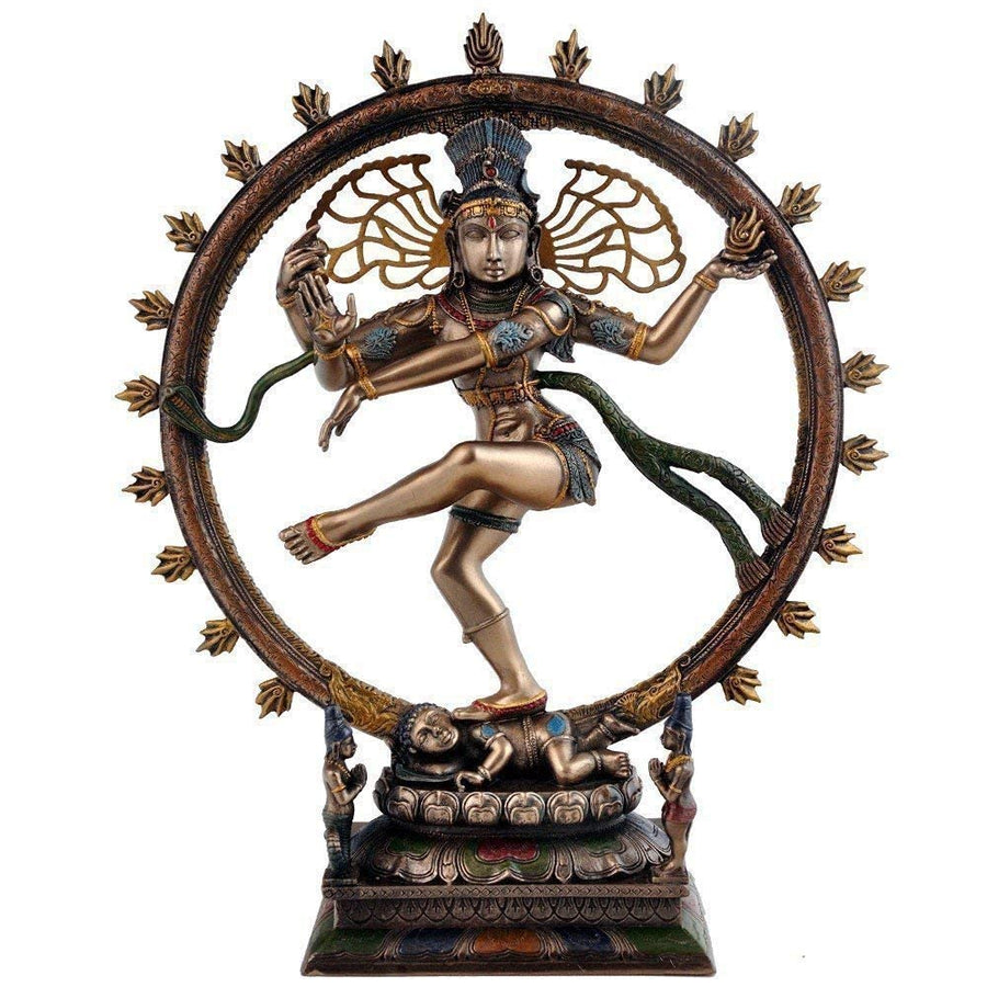 Resin Natraj Idol 10 Inch | Decorative Dancing Shiva Murti | Home Decor Showpiece Craft Detail
