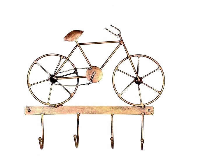 Iron Cycle wall art for keychain hanging Showpiece (Height: 11 Inches)