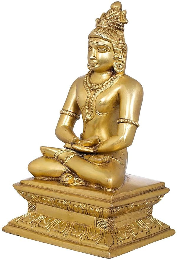 Brass The Mahayogi Shiva, Height: 8.6 Inch Entryway Setting