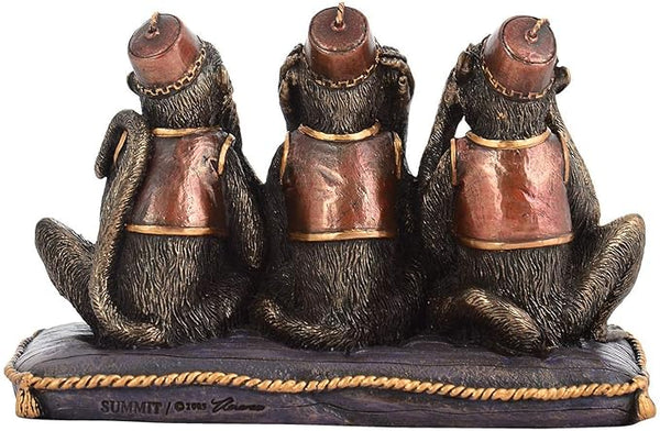 Polyresin Set of 3 Monkey's Entryway Setting