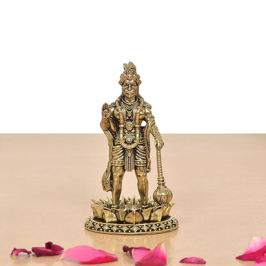 Bronze Hanuman Ji Standing Sculpture (Height: 4 Inch)